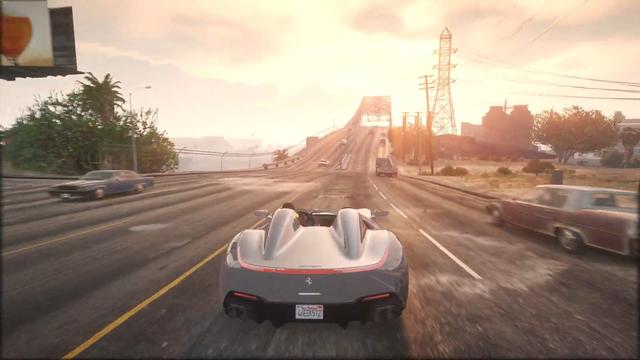 《GTA5》4K mod演示 不输当前3A游戏画面